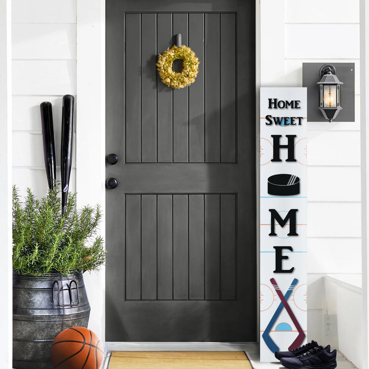 Hockey Home Porch Leaner Welcome Sign - iCustomLabel
