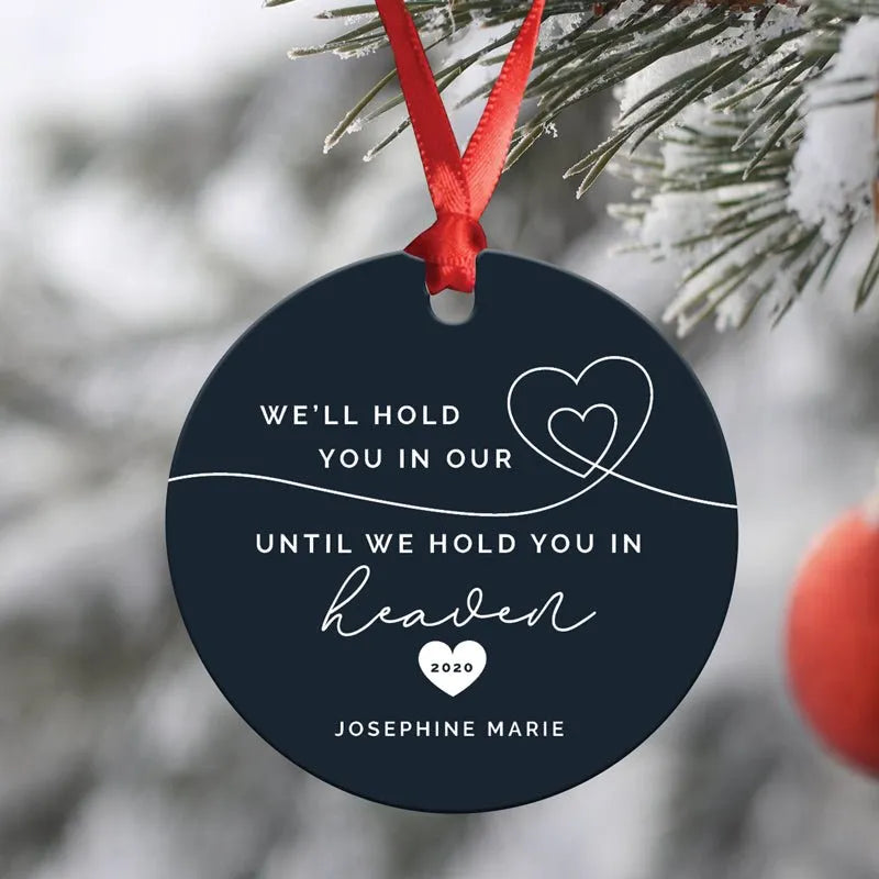 Hold You Miscarriage Christmas Ornament - iCustomLabel