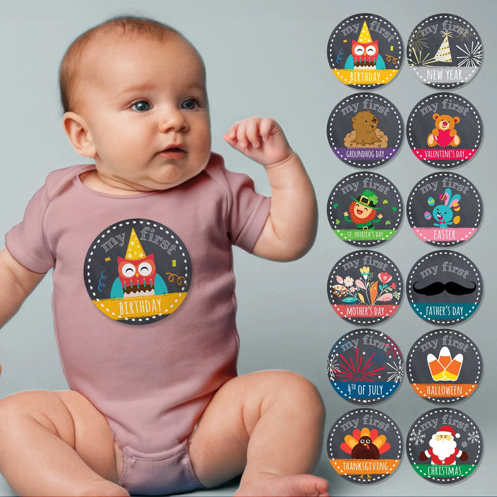 Holiday Firsts Baby Month Stickers - iCustomLabel