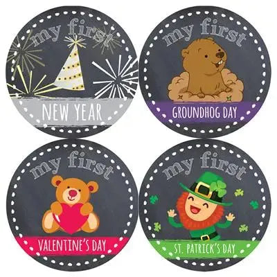 Holiday Firsts Baby Month Stickers - iCustomLabel