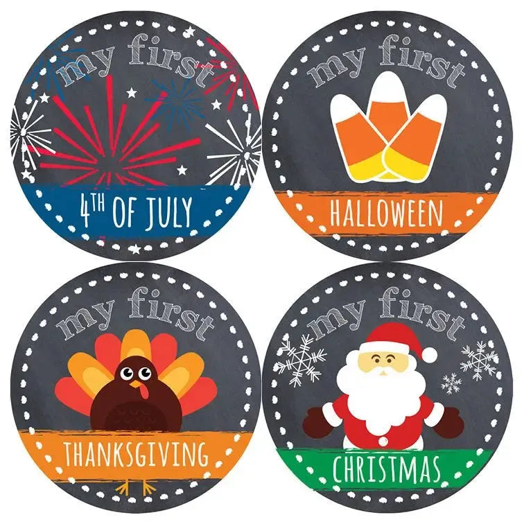Holiday Firsts Baby Month Stickers - iCustomLabel