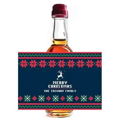 Holiday Sweater Mini Liquor Label - iCustomLabel