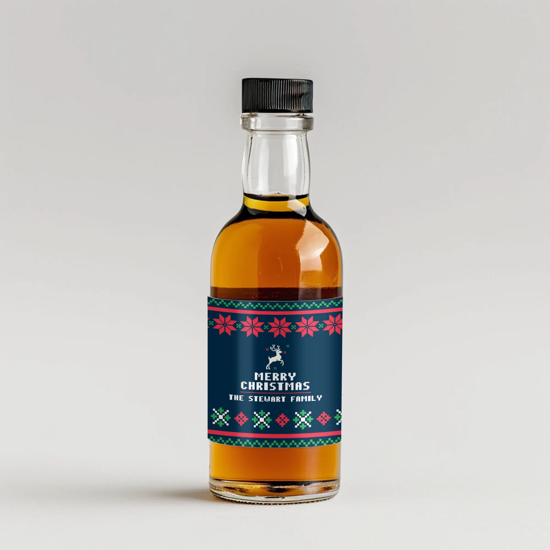 Holiday Sweater Mini Liquor Label - iCustomLabel