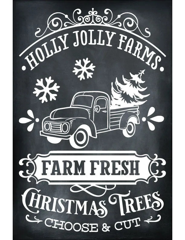 Holly Jolly Christmas Metal Sign - iCustomLabel
