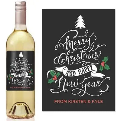 Holly Wine Label - iCustomLabel