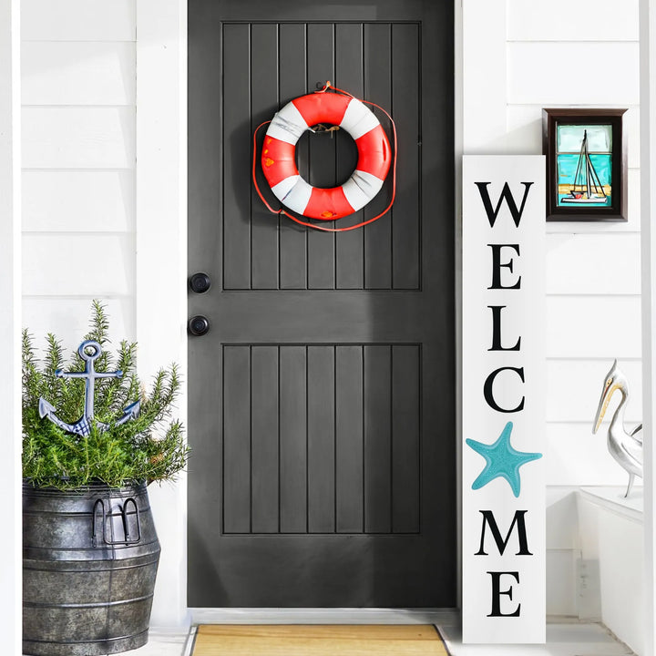 Home Beach Porch Leaner Welcome Sign - iCustomLabel