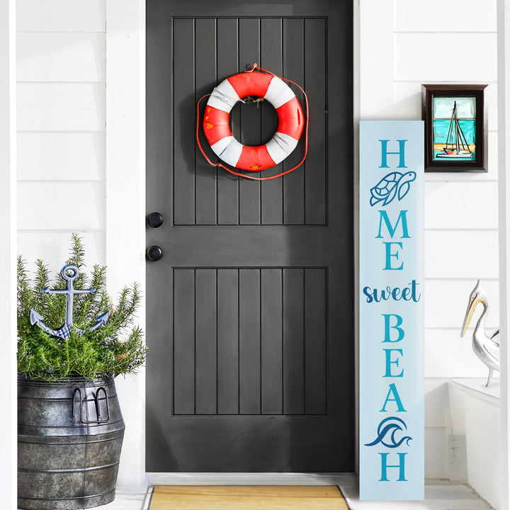 Home Beach Porch Leaner Welcome Sign - iCustomLabel