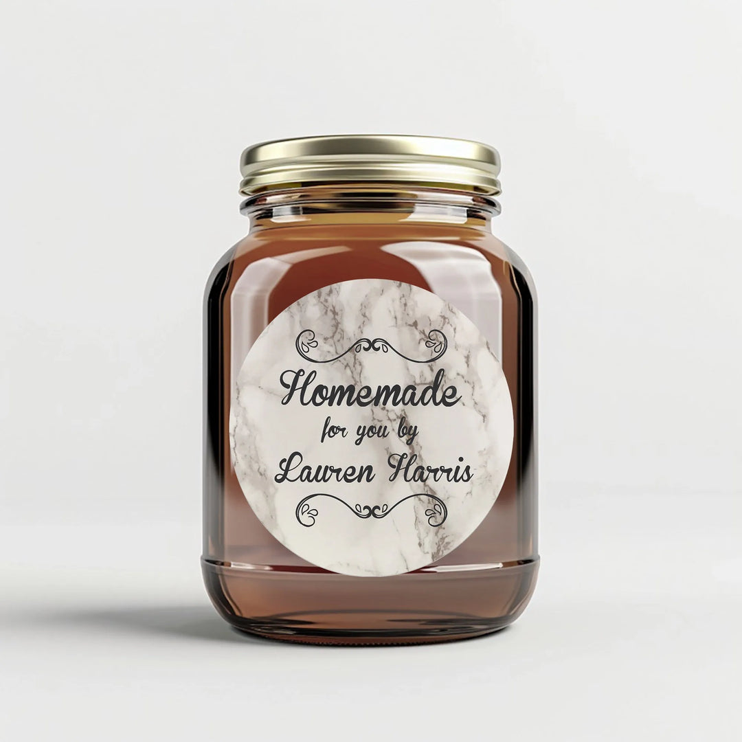 Homemade Marble Canning Labels - iCustomLabel