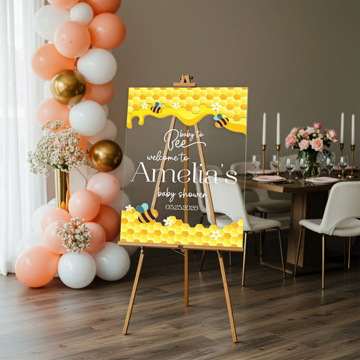 Honey Bee Baby Shower Sign - iCustomLabel