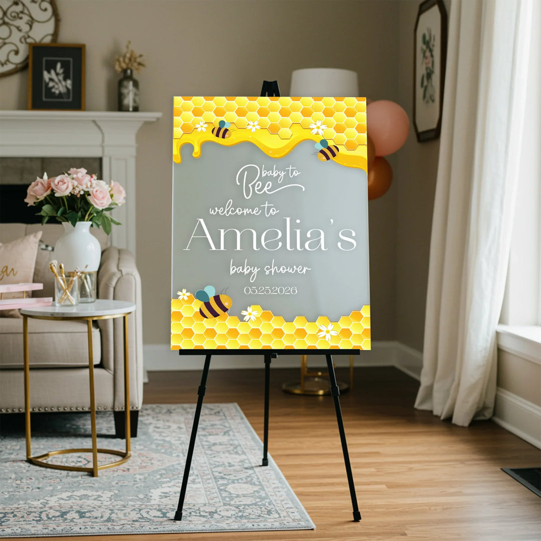 Honey Bee Baby Shower Sign - iCustomLabel