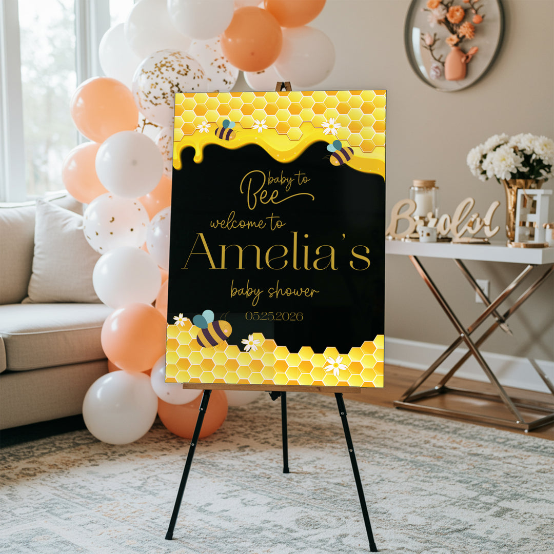 Honey Bee Baby Shower Sign - iCustomLabel