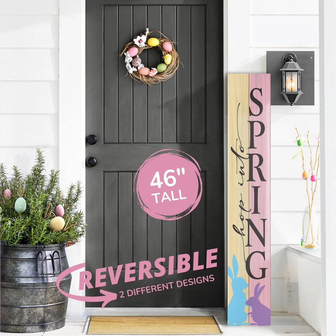 Hop Into Spring Porch Sign - iCustomLabel