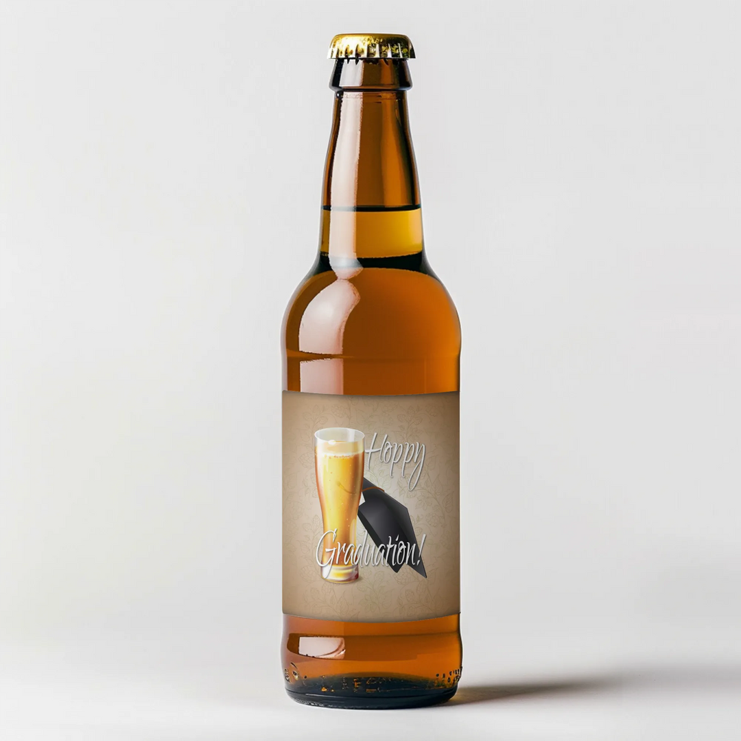 Hoppy Graduation Beer Label - iCustomLabel