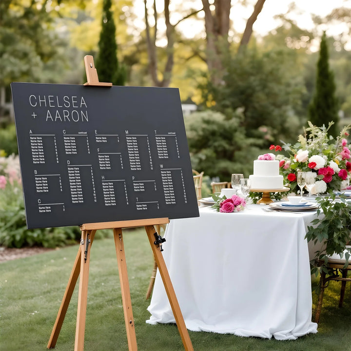 Horizontal Wedding Seating Chart - iCustomLabel