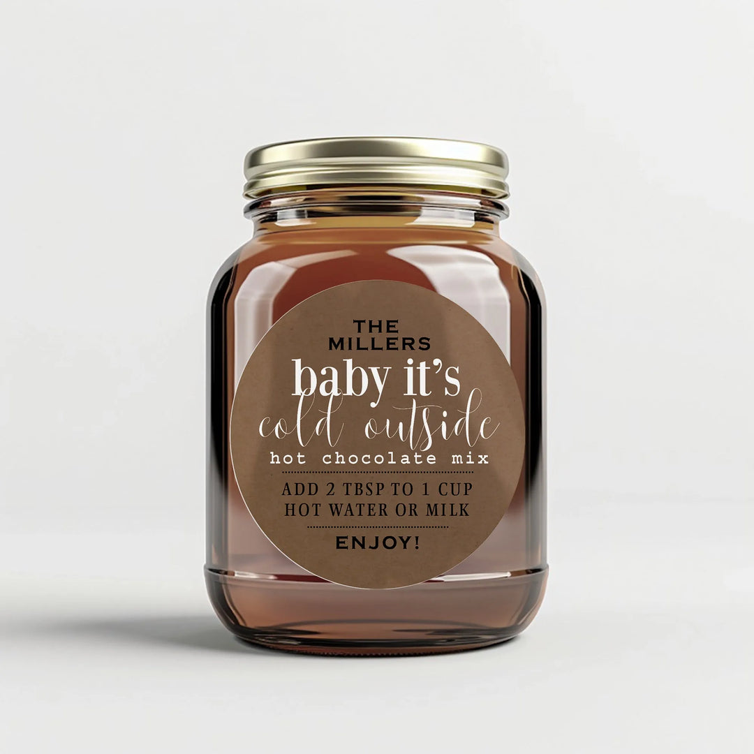 Hot Chocolate Baby Canning Labels - iCustomLabel