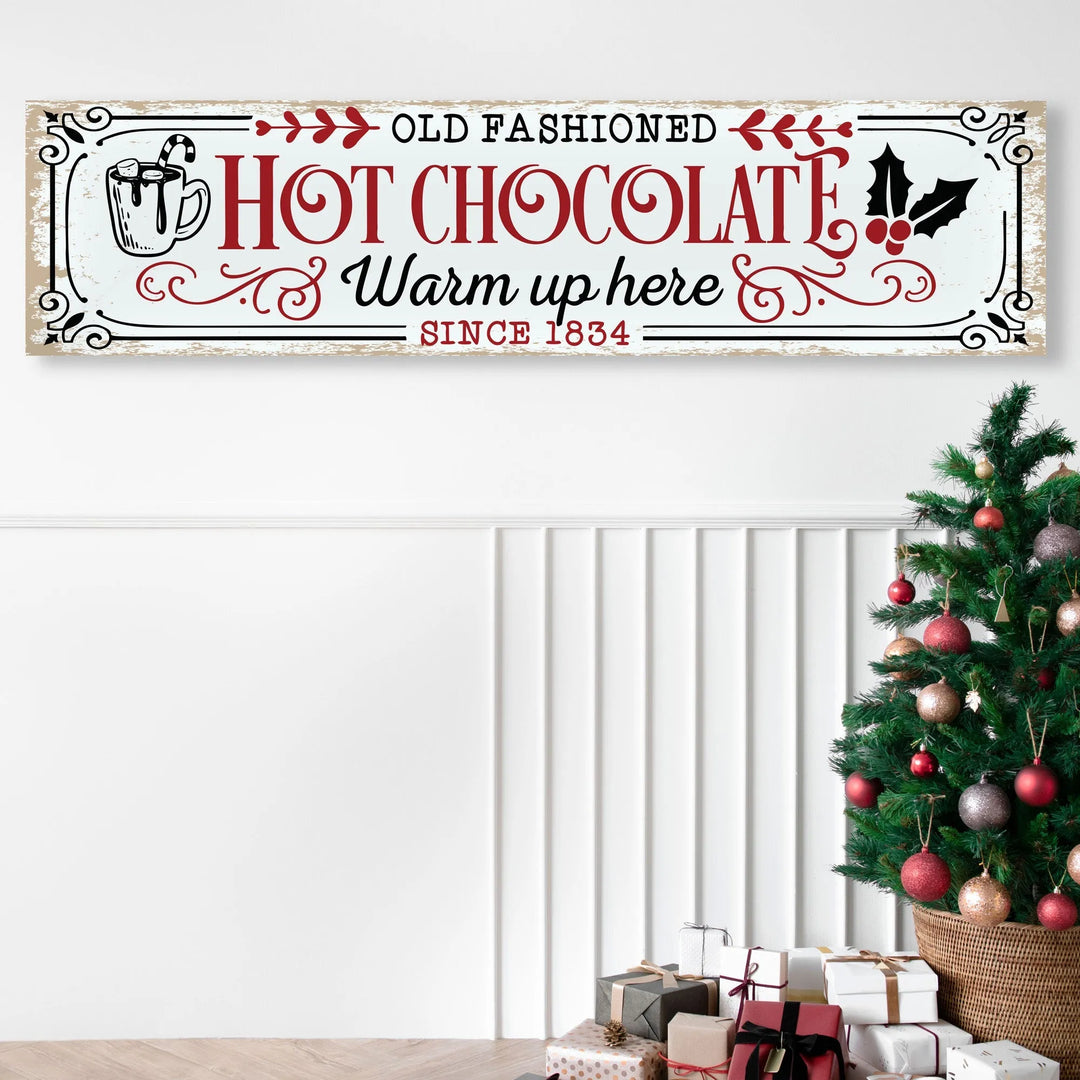 Hot Chocolate Warm Up Christmas Wall Decor - iCustomLabel