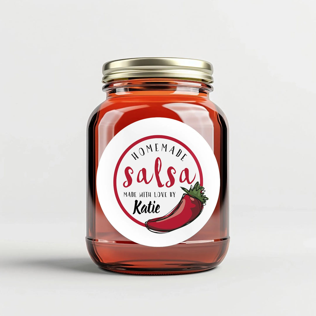 Hot Pepper Red Salsa Canning Labels - iCustomLabel