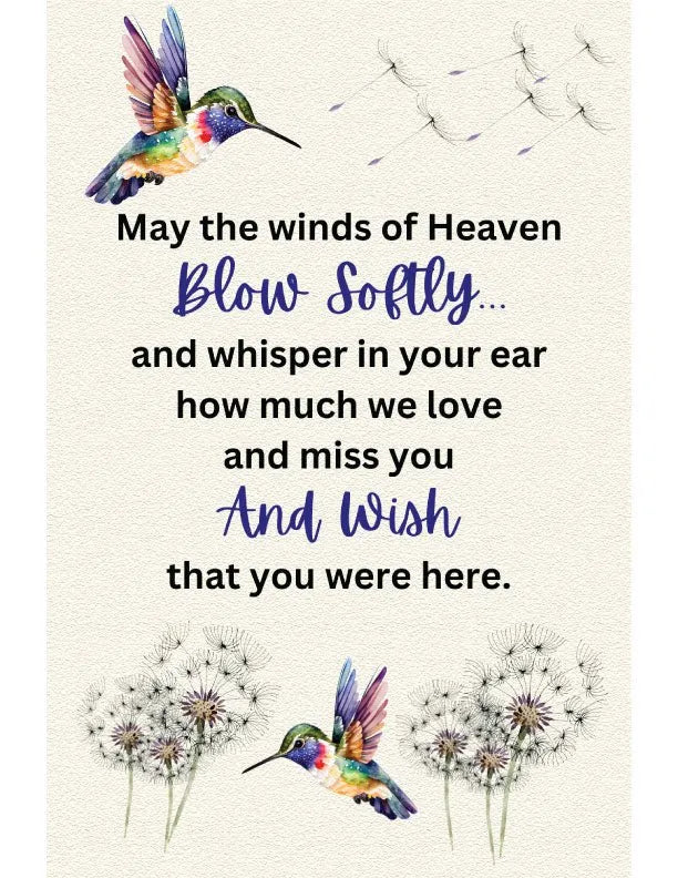 Hummingbird Memorial Metal Garden Flag - iCustomLabel