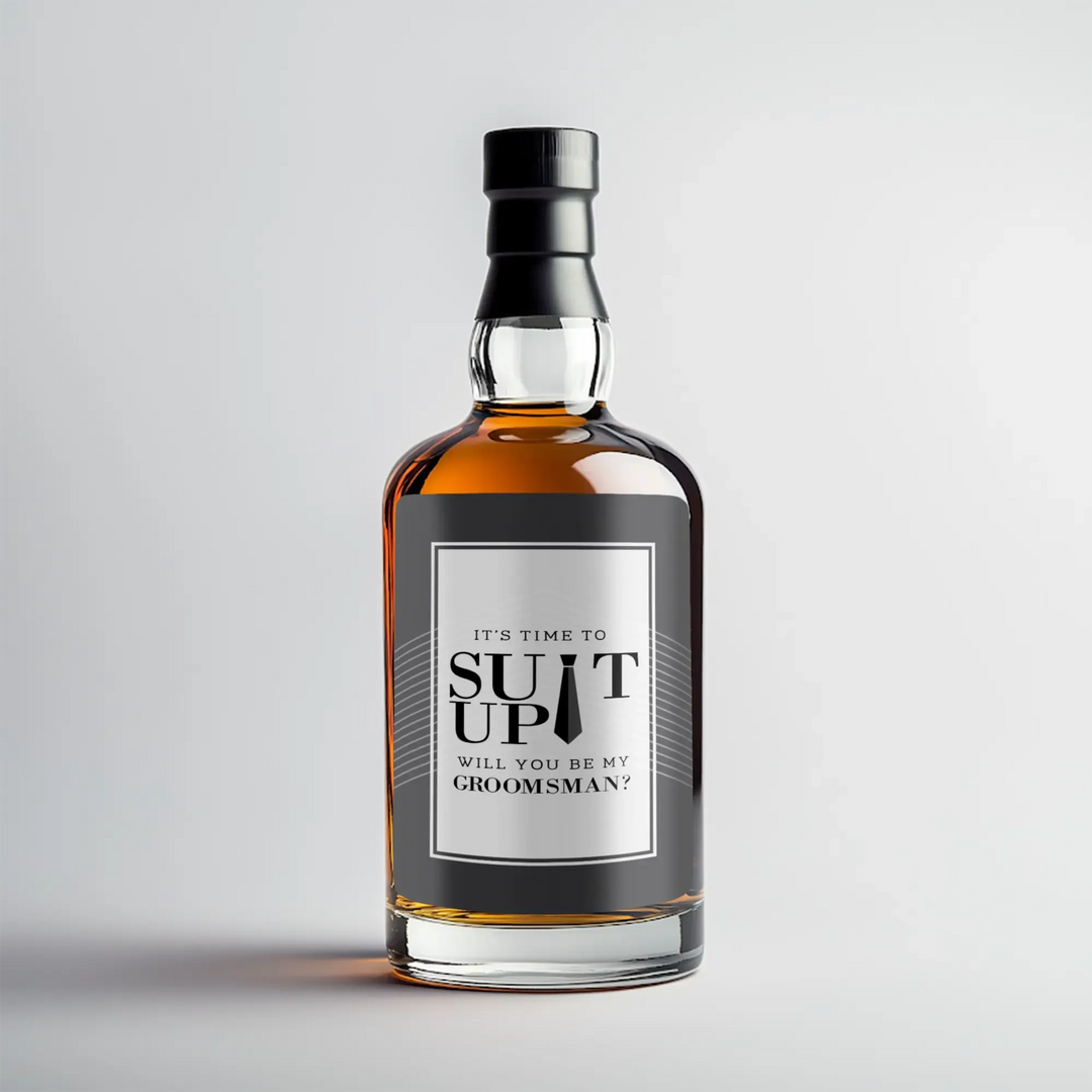 It's Time Groomsmen Liquor Label - iCustomLabel