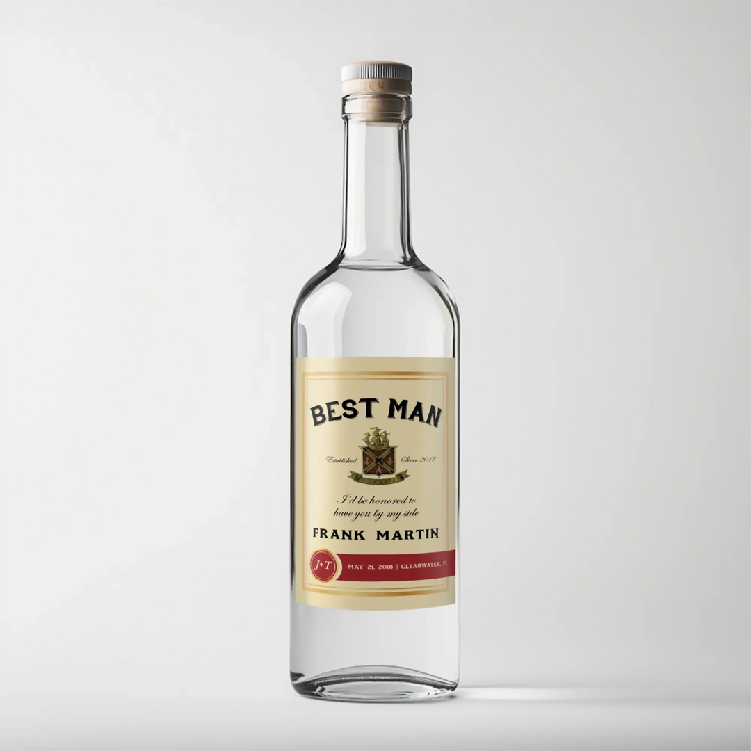 Jameson Best Man Liquor Label - iCustomLabel