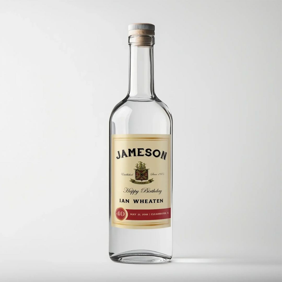 Titos Birthday Liquor Label