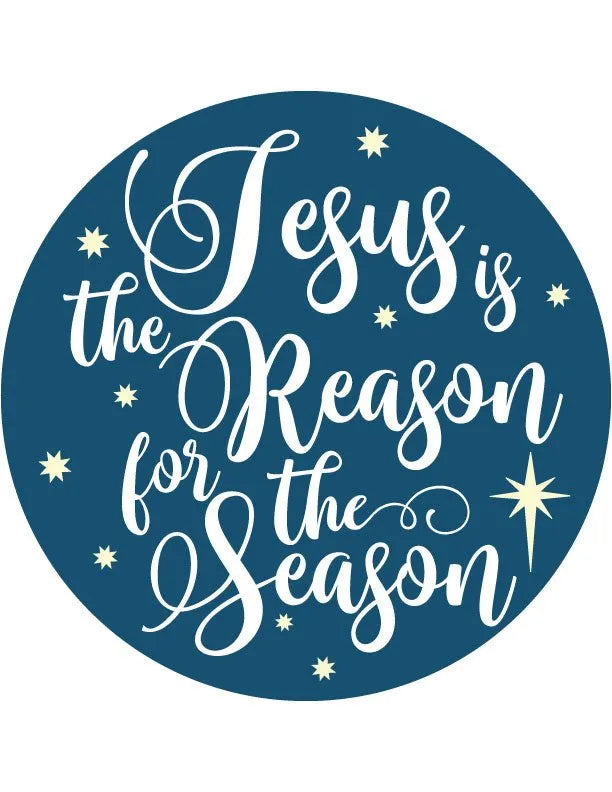 Jesus Reason Blue Christmas Door Decorations - iCustomLabel