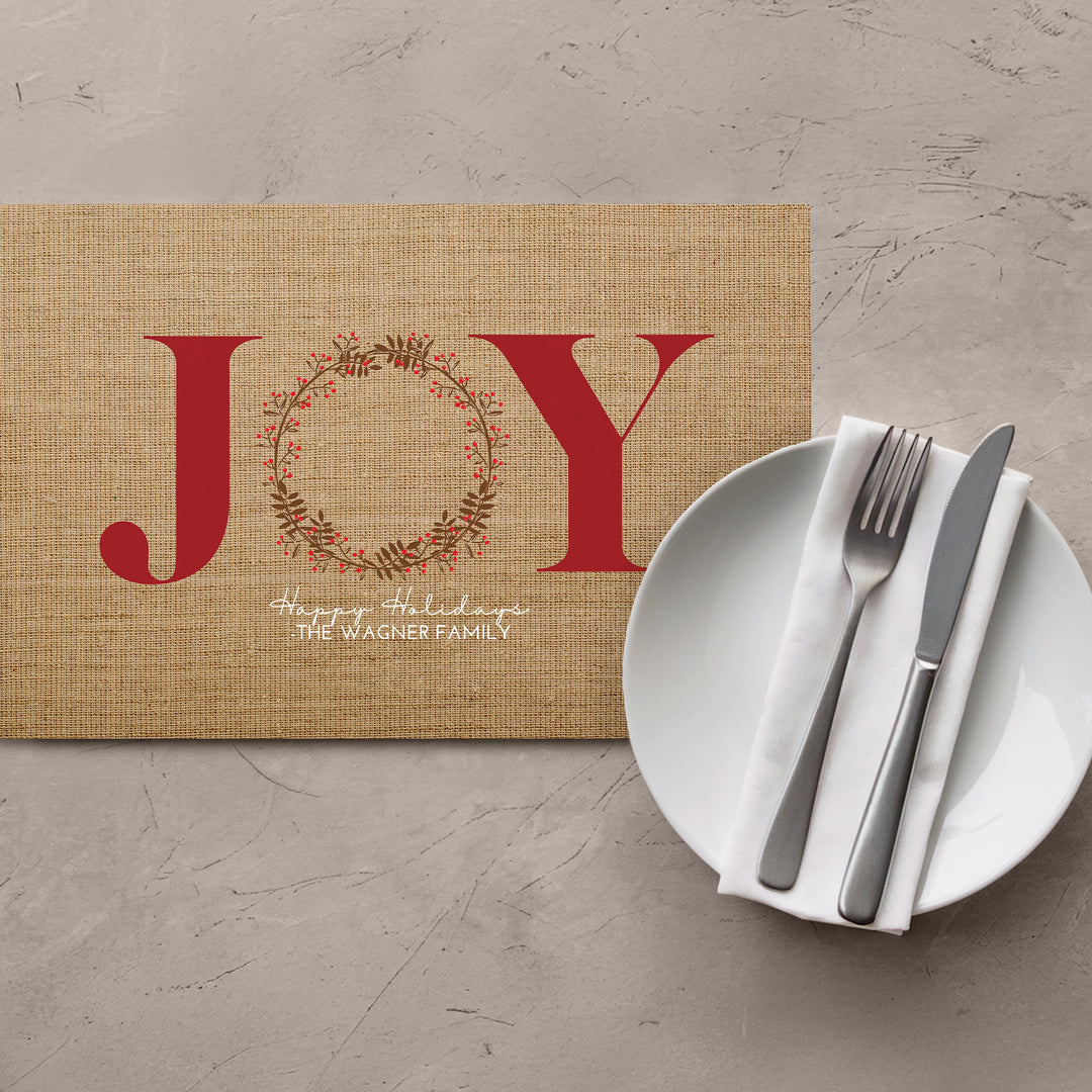 Joy Christmas Placemats - iCustomLabel