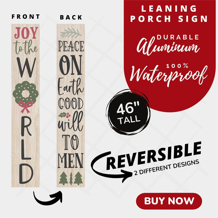Joy To The World Christmas Porch Sign - iCustomLabel