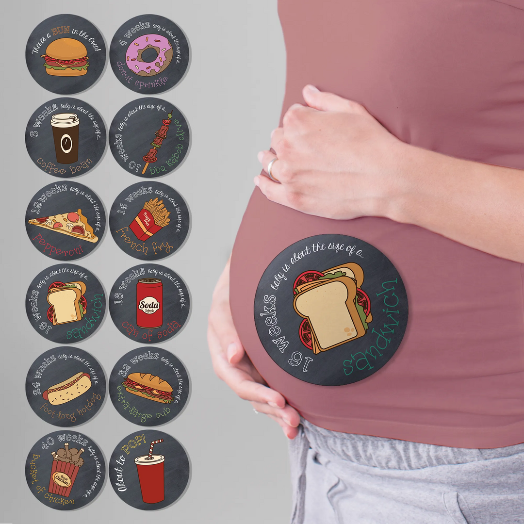 Junk Food Chalk Pregnancy Stickers - iCustomLabel