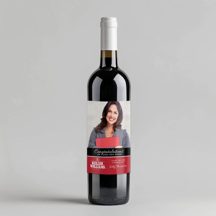 Keller Williams Photo Realtor Wine Label - iCustomLabel