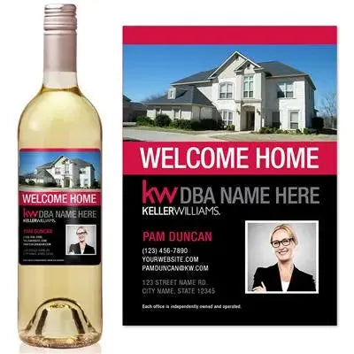 Keller Williams Welcome Realtor Wine Label - iCustomLabel