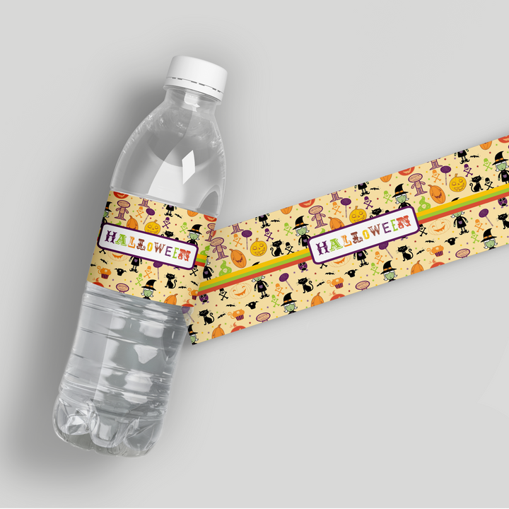 Kids Halloween Water Bottle Labels