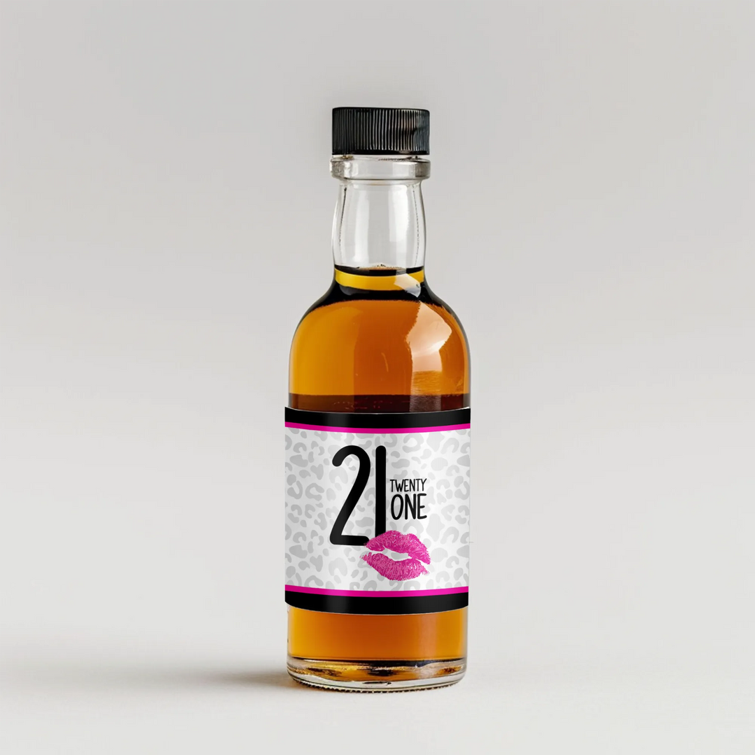 Kiss 21 Birthday Mini Liquor Label - iCustomLabel