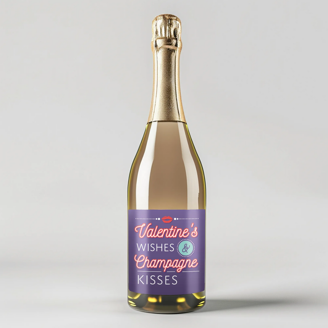 Kisses Champagne Label - iCustomLabel