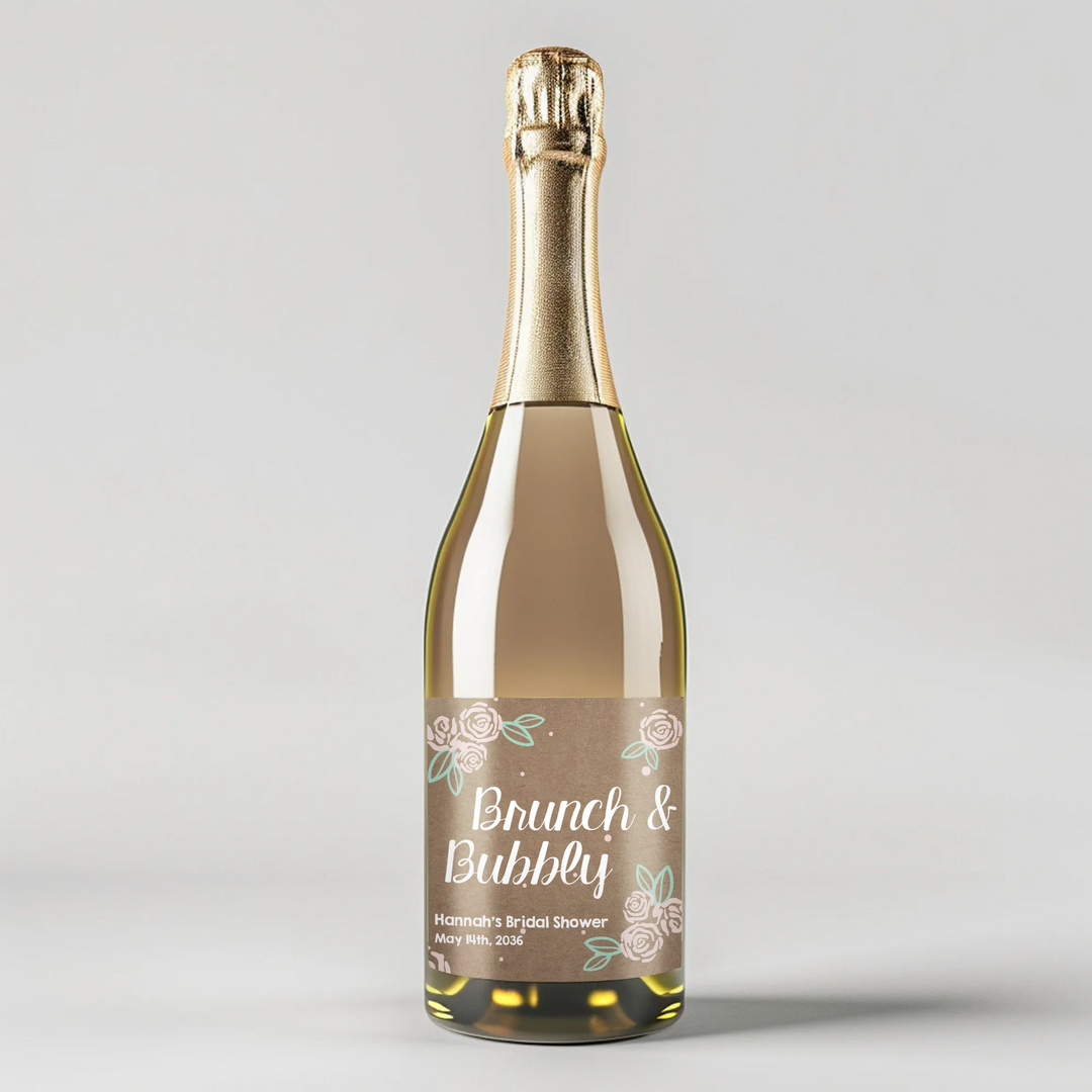 Kraft Pink Champagne Label - iCustomLabel