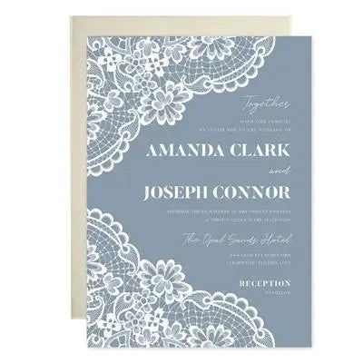 Lace Wedding Invitations - iCustomLabel