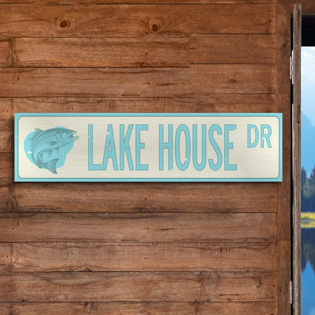 Lake House Metal Sign - iCustomLabel