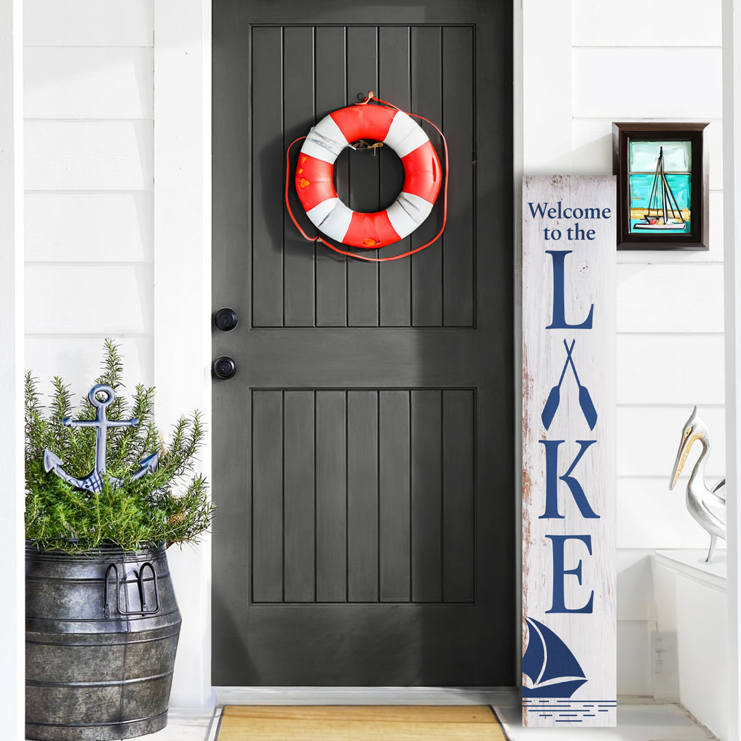 Lake Porch Leaner Welcome Sign - iCustomLabel