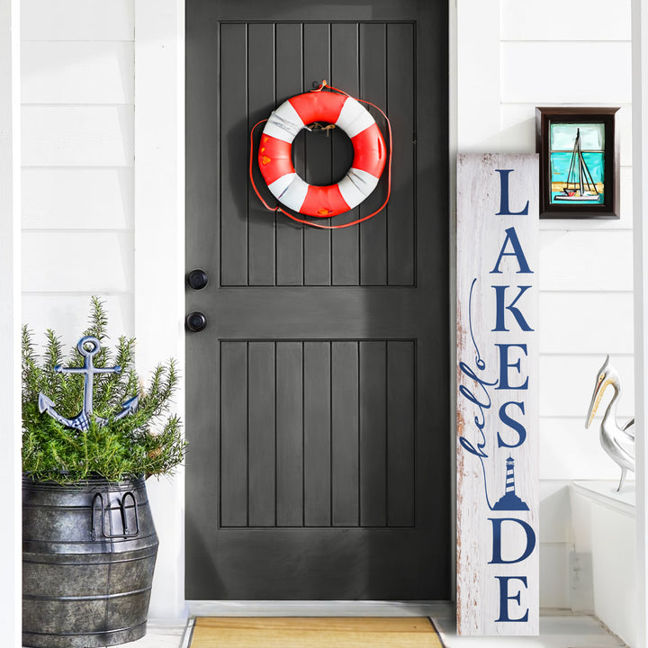 Lake Porch Leaner Welcome Sign - iCustomLabel