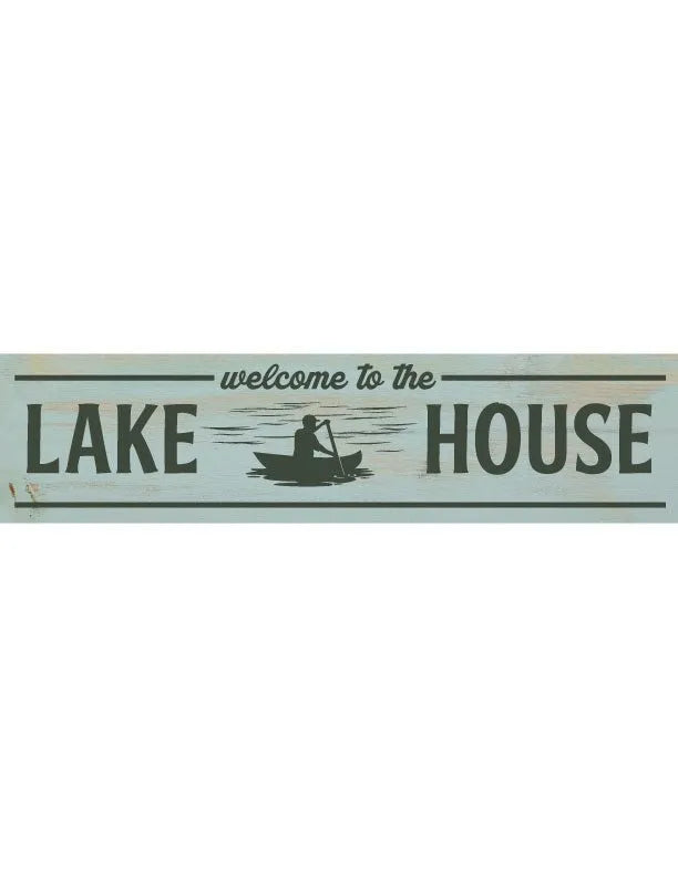 Lake Welcome Metal Sign - iCustomLabel