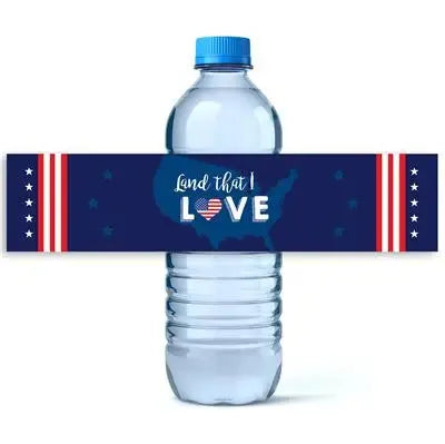 Land That I Love Water Bottle Labels - iCustomLabel