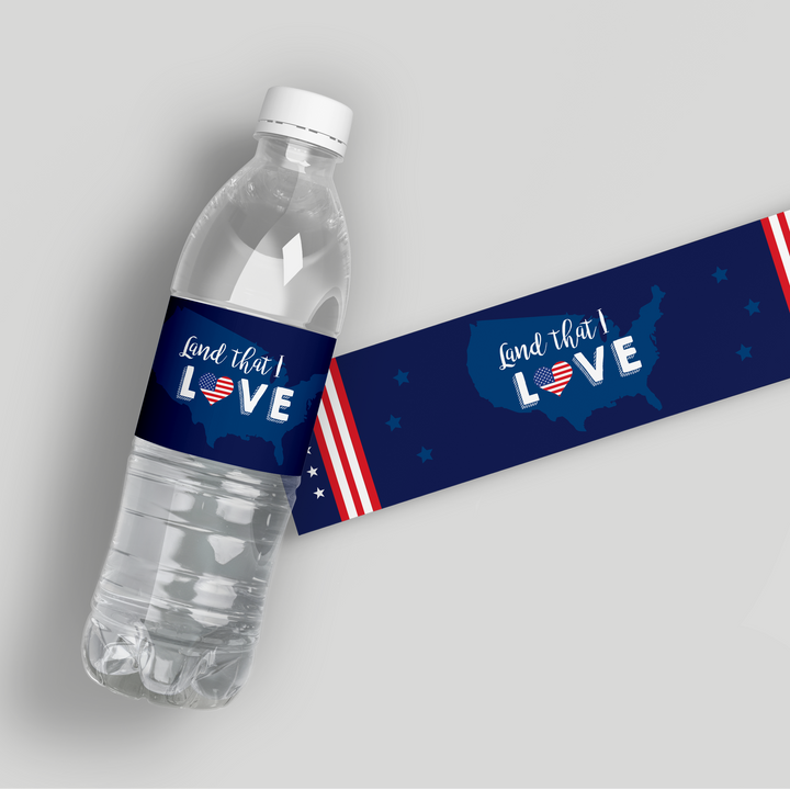 Land That I Love Water Bottle Labels