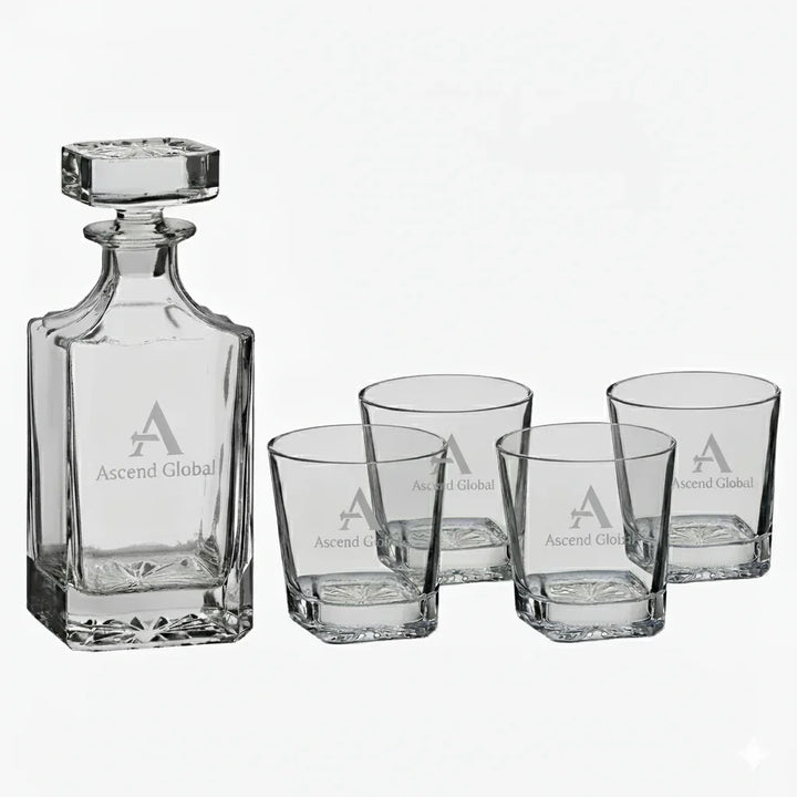 laser-engraved-whiskey-decanter-set-with-4-glasses-bulk-corporate-gift-icustomlabel-2 - iCustomLabel