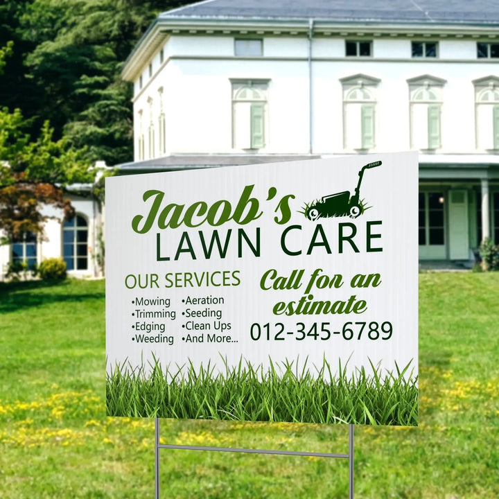 Lawn Care Yard Sign - iCustomLabel