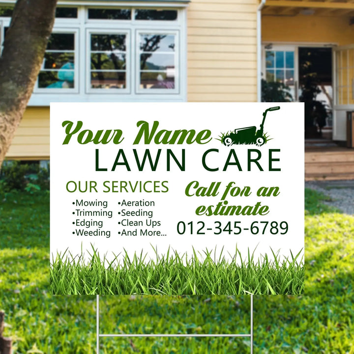 Lawn Care Yard Sign - iCustomLabel