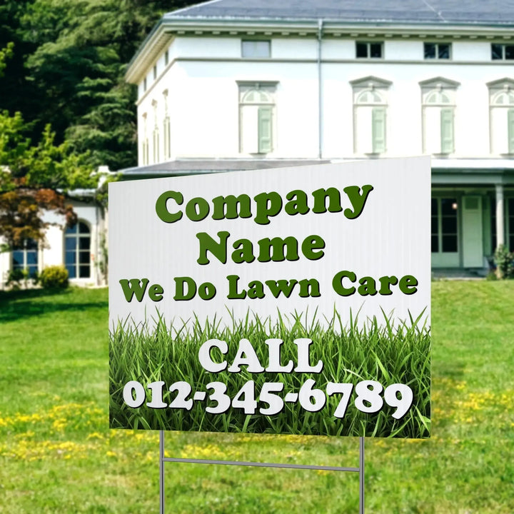 Lawn Service Yard Sign - iCustomLabel