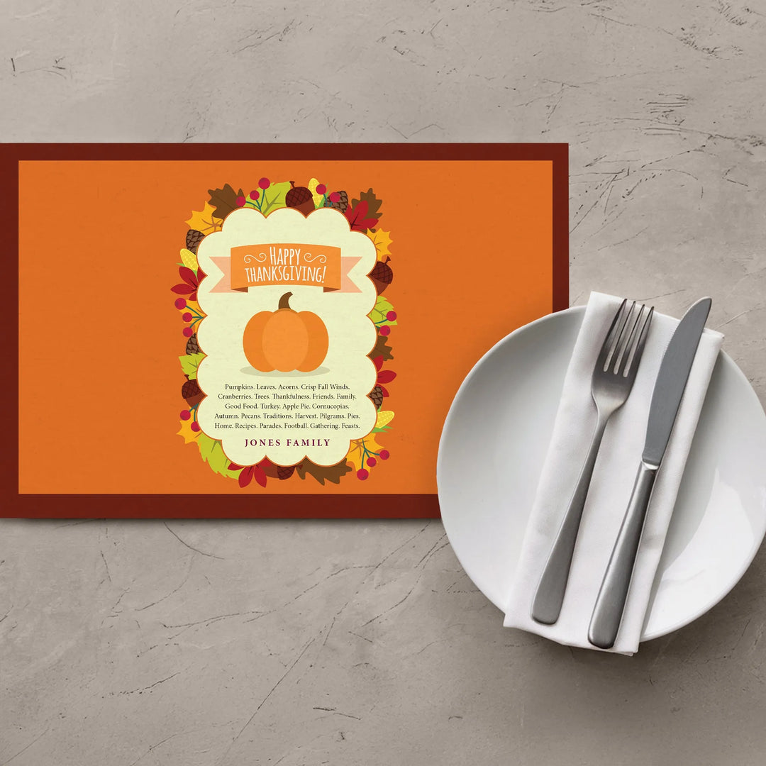 Leaf Border Placemats - iCustomLabel