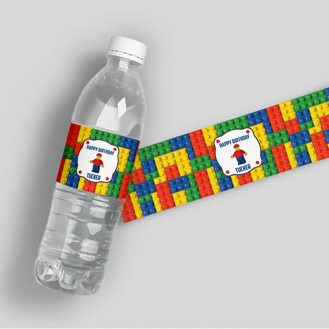 Lego Water Bottle Labels - iCustomLabel