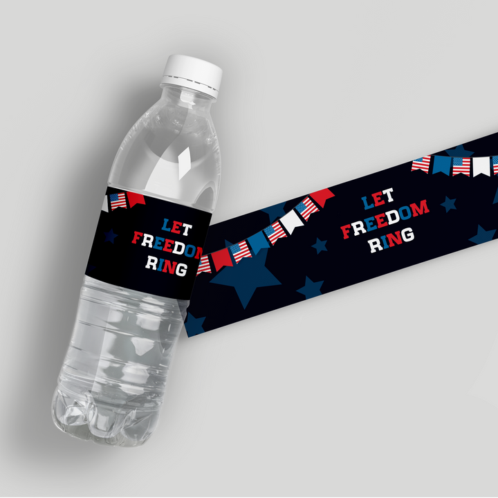 Let Freedom Ring Water Bottle Labels