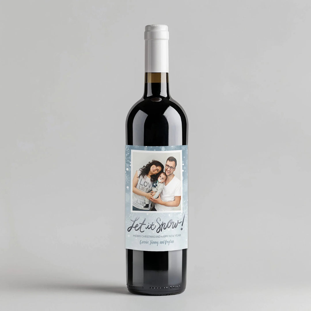 Let It Snow Wine Label - iCustomLabel